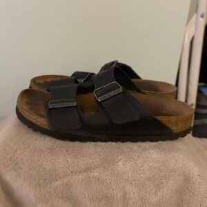 Birkenstock Black Leather Sandals